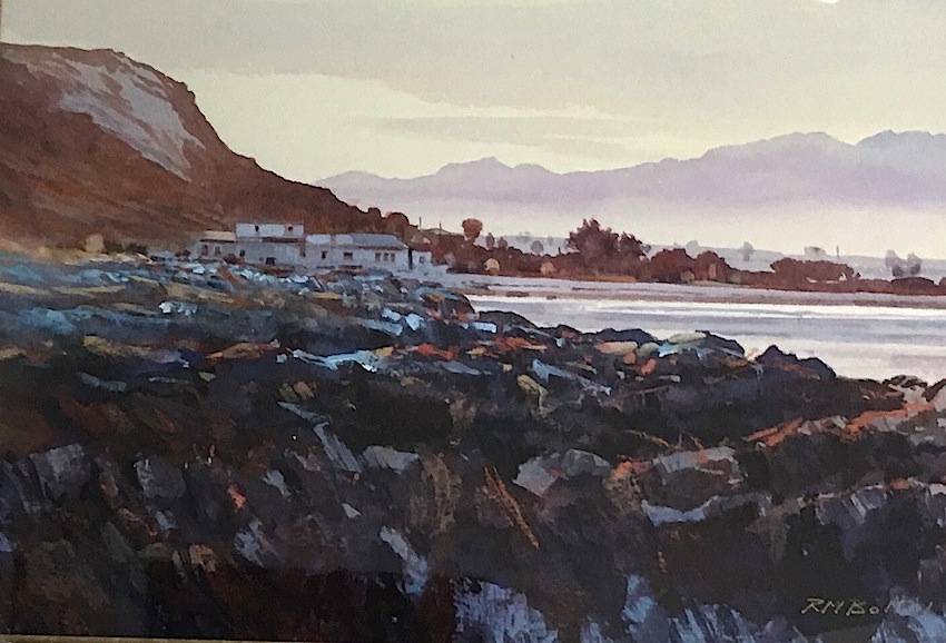Richard Bolton |Rocky Shore| Kaikoura |watercolour| McAtamney Gallery and Design Store | Geraldine NZ